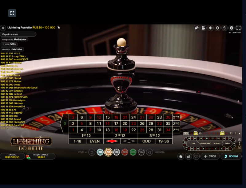 Типы ставок в Lightning Roulette Типы ставок в Lightning Roulette